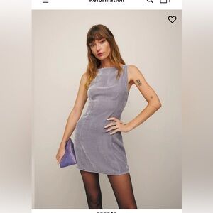 NWT Reformation Brisbane velvet dress size 0 in Lavender Mist